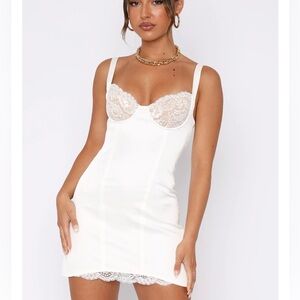 White Fox Boutique White Lace Mini Dress